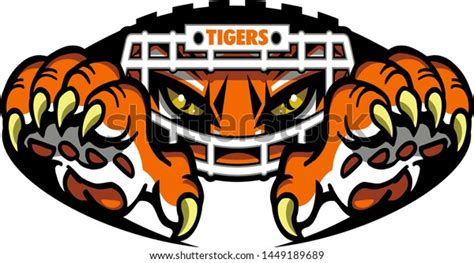 Tigers Football Team Design Mascot Inside Stock Vector Royalty Free