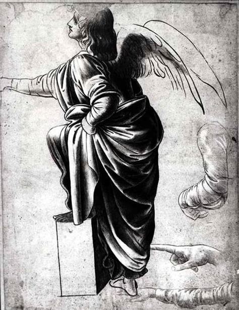 Study Of An Angel Leonardo Da Vinci As Art Print Or Hand