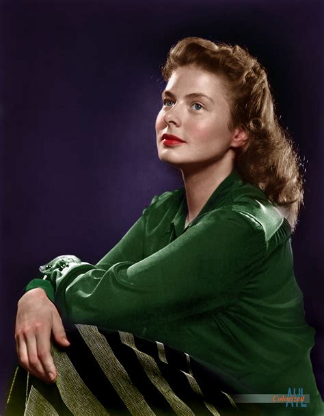 Ingrid Bergman Colorized By Alex Lim From A Photo By Yousuf