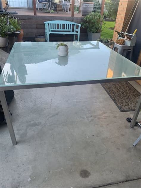 Frosted Glass Square Dining Table 2x2m Dining Tables Gumtree Australia Banyule Area