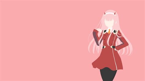 Darling In The Franxx Pink Hair Zero Two With Red
