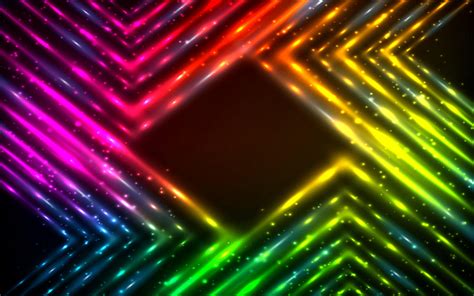 Colorful Neon Frame Lights Abstraction 4k Abstract Hd Desktop Wallpaper
