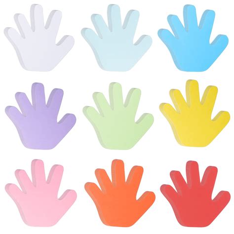 Buy 72 Pieces Hand Cutouts Paper Hand Shape Cut Outs Assorted Color