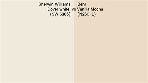 Sherwin Williams Dover White Sw 6385 Vs Behr Vanilla Mocha N260 1