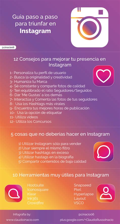 Guía Paso A Paso Para Triunfar En Instagram Consejos Para Redes Sociales Cursos De Marketing