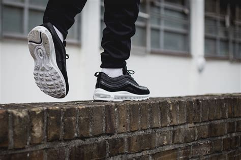 Nike Air Max 97 Black And White On Foot Shots The Drop Date