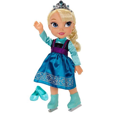 Disney Princess Deluxe Toddler Elsa With Ice Skating Fashions And