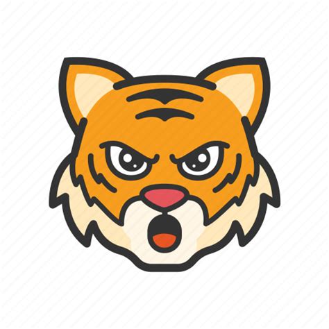 Angry, emoticon, mad, tiger icon - Download on Iconfinder png image