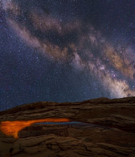 Milky Way Over Mesa Arch Canyonlands National Park Utah Night Sky