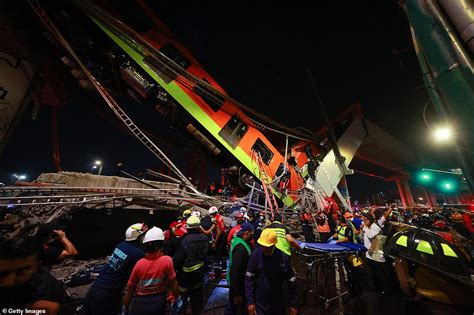 Mexico City Rail Overpass Collapses Onto Roadway Killing 24 And