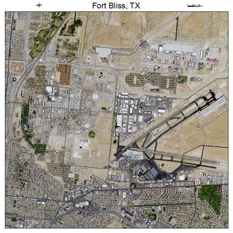 Aerial Photography Map Of Fort Bliss Tx Texas