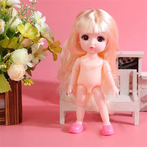 16cm Plastic Bjd Dolls Naked Girl Body Fashionable Toy Xmas T And Long Hair Ebay