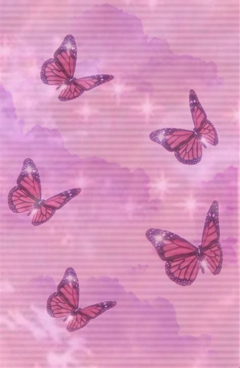 Pink Butterfly Wallpaper Y2k Aesthetic Wallpaper Iphone