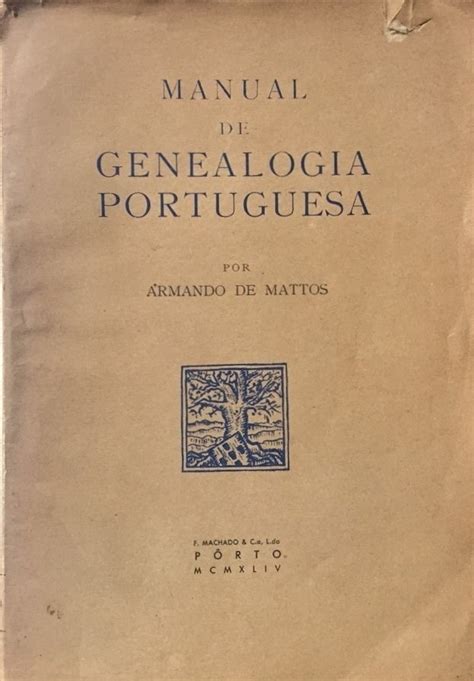 Manual De Genealogia Portuguesa Livraria Alfarrabista Fernando Santos