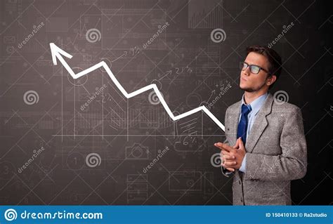 Person Standing With Increasing Graph Concept Stock Image - Image of ...
