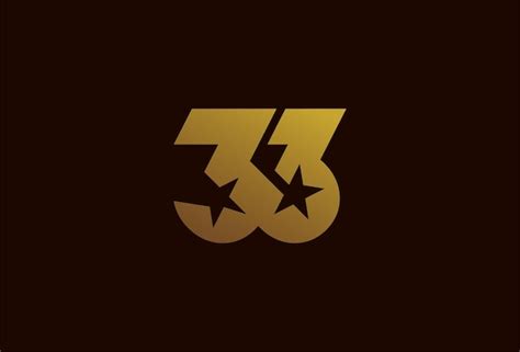 Premium Vector Number 33 Logo Monogram Number 33 Formed From The