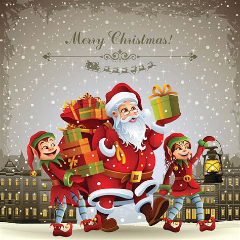 Best Santa Claus Is Coming To Town Illustrations Royalty Free Vector