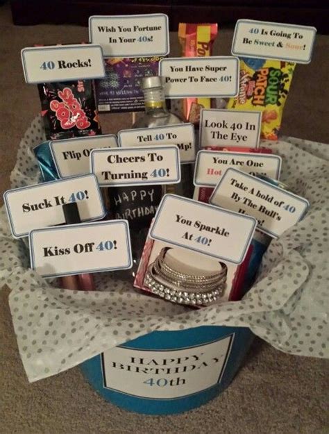 Crazylou 40th birthday gifts for men. Inside the Turning 40th Birthday Gift Basket....My friend ...