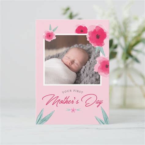your first mother s day photo flat card zazzle mother s day photos first mothers day