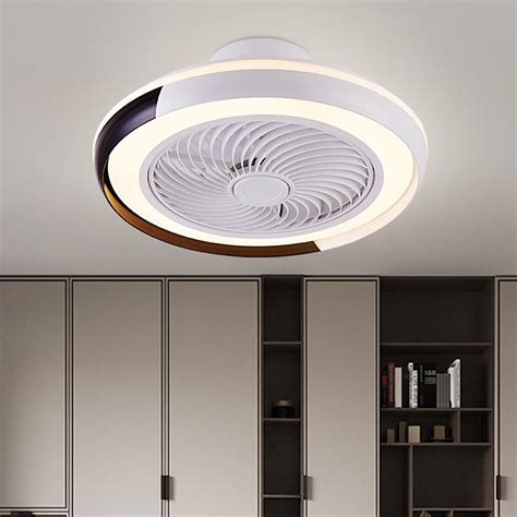 Modern Round Bladeless Ceiling Fan With Light Dimmable Led Ceiling Fans