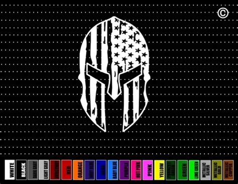 Spartan Helmet 2 American Flag Molon Labe Nra Car Sticker Window Vinyl