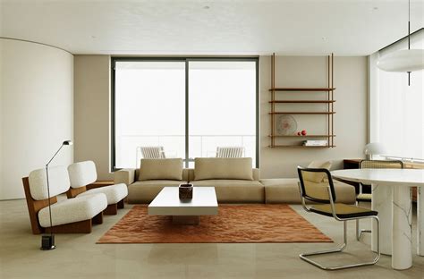 Mid On Behance Minimal Living Room Mid Century Modern Interiors