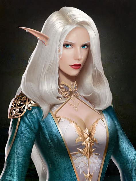 Nenil âr Lútphen High elf mage herald princess RPG character Female