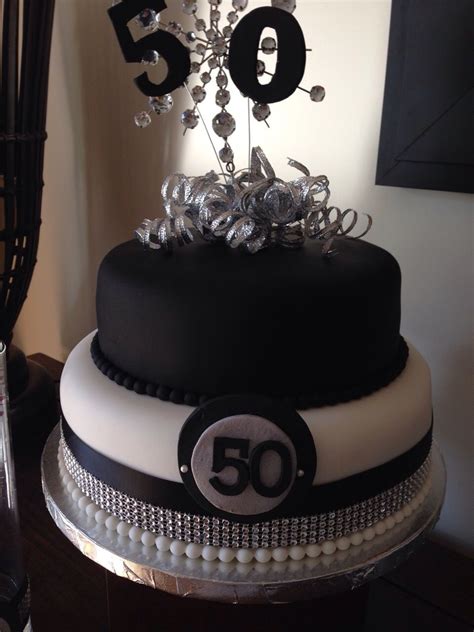 Elegant Stylish 50th Birthday Cake 50th Birthday Cake Pasta Fabulous Cakes Elegant