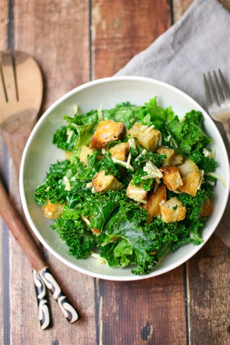 Kale Salad With Gruyere And Garlic Croutons Erica Julson