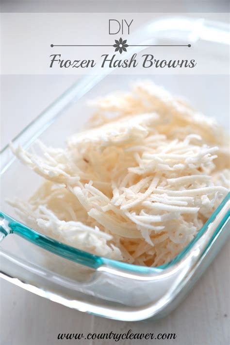 The key to crispy hash browns is to not pile them too high in the pan. How-To Tuesday :: DIY Frozen Hash Browns - Country Cleaver
