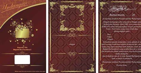 Detail Desain Undangan Pernikahan Cdr Koleksi Nomer 8