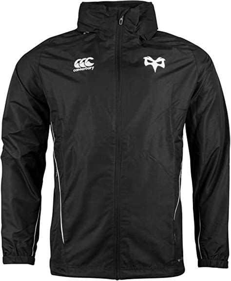 Canterbury Mens Ospreys 201718 Players Full Zip Rain Rugby Jacket