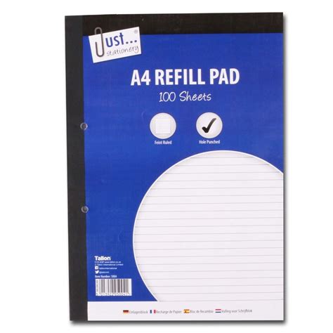 A4 Linedruled Refill Paper Pad Notepadbook Makewrite Notes 53gsm