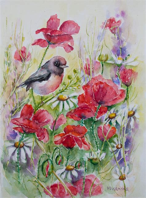 Birds And Flowers Bird Watercolor Birds Artwork Watercolor Etsy In 2023 Watercolor Bird