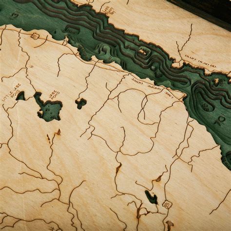 Lake George Nautical Wood Maps 3d Wall Decor