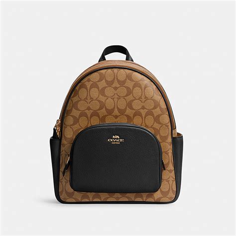 Coach Outlet Court Backpack In Signature Canvas