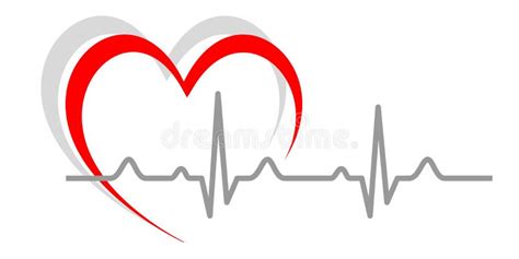 Healthcare Graphic Representation Of A Heart With A Heartbeat Curve