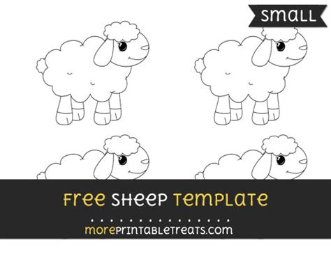 Free printable sheep coloring pages for kids. Sheep Template - Small