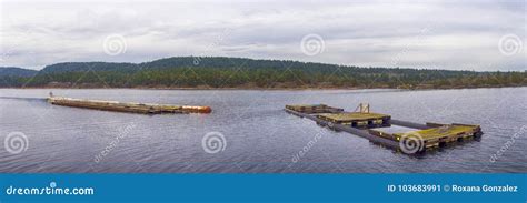 Panoramic View Of The Bay In The Town Of Ladysmith British Columbia