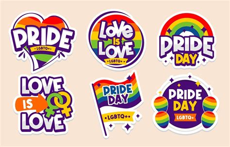 Pride Day Sticker Collection 2381121 Vector Art At Vecteezy