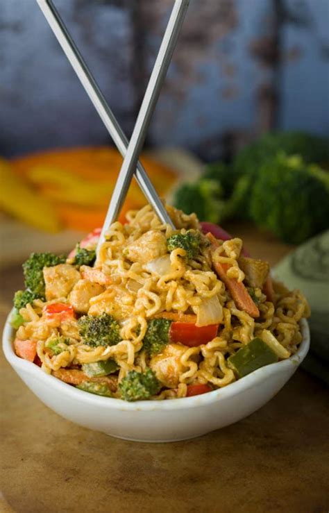 Let the perdue team show you how to fry chicken. Ramen Noodle Chicken Stir Fry with Peanut Sauce - The Cozy ...