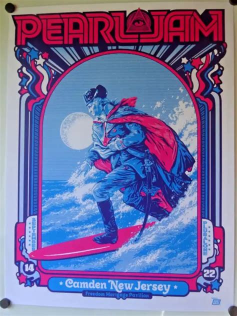 Pearl Jam Concert Poster Camden Nj 9142022 Official Seal Eddie Vedder 40000 Picclick