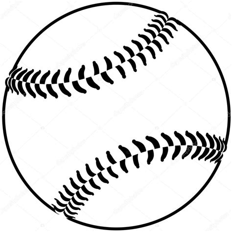 Baseball Outline ⬇ Vector Image By © Jomaplaon Vector Stock 11903135