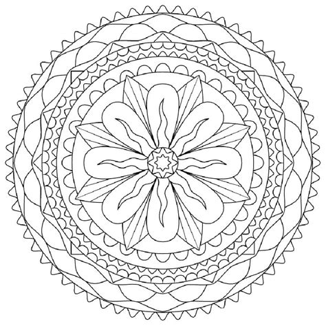 Free Abstract Mandala Coloring Page Download Print Or Color Online