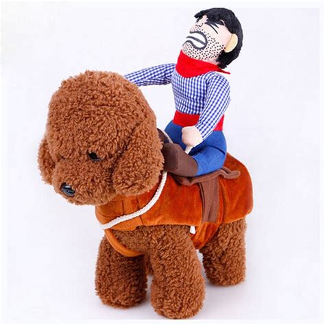 Halloween Pet Dog Riding Horse Clothes Funny Cawboy Costume Pet Party