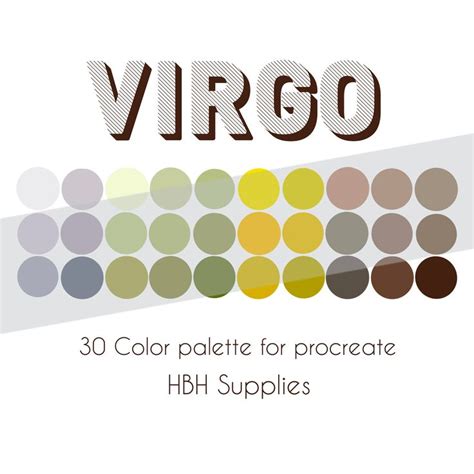 Virgo Procreate Palette Procreate Color Palette Procreate Etsy