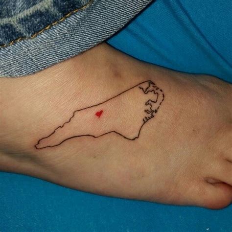 Home Is Where My Heart Is Always North Carolina Tattoo Outline