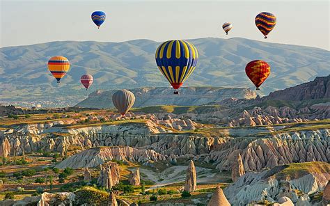 Hot Air Balloons Sunset Cappadocia Turkey Bing Hd Wallpaper Peakpx