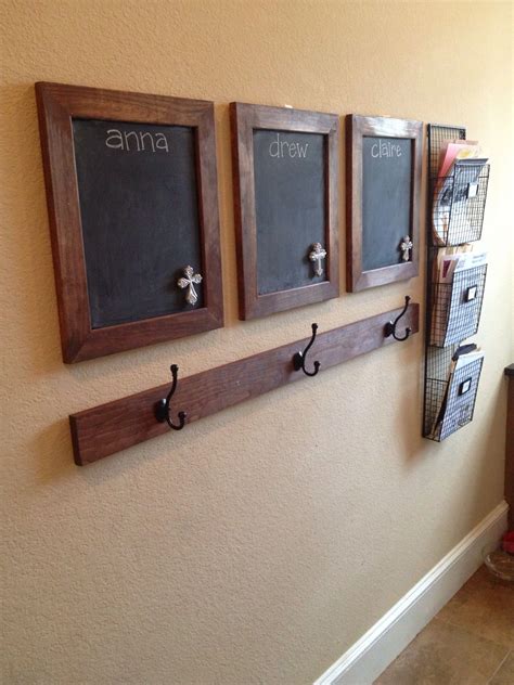 Diy Magnetic Chalkboards With Hooks For Backpacks In Our Laundry Room