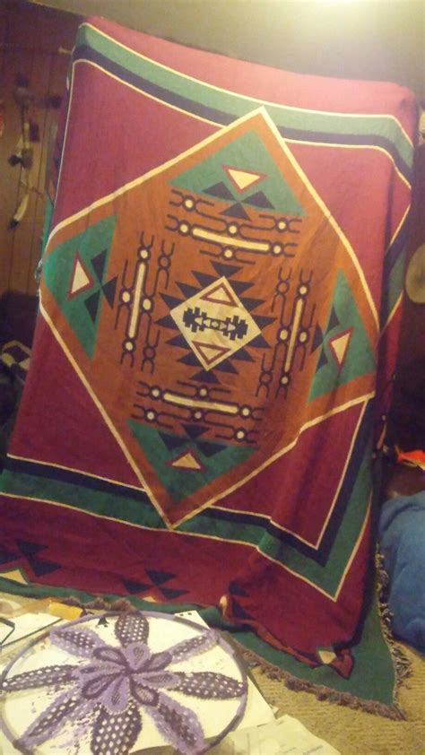Cherokee Woven Blanket From North Carolina Woven Blanket Native